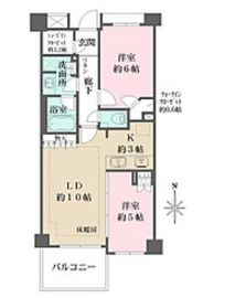 ザ・パークハウス新宿柏木 2階 間取り図