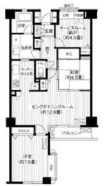 代々木カサグランデ 102 間取り図