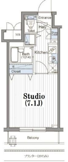 グランド・ガーラ神田 2階 間取り図