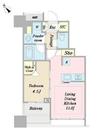 シティタワー武蔵小山 14階 間取り図