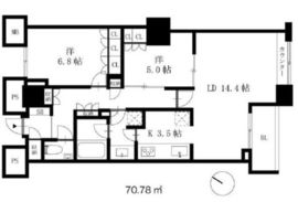 ザ・東京タワーズ ミッドタワー 47階 間取り図