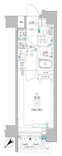 パティーナエーレ東中野 203 間取り図