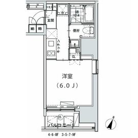 グランディオール広尾テラス 1005 間取り図