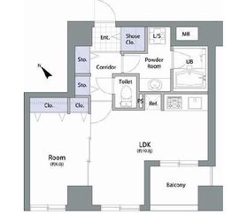 アムス八丁堀1 701 間取り図