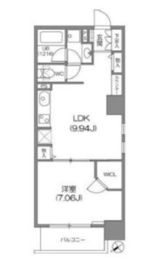 ルクレ新川レジデンス 201 間取り図