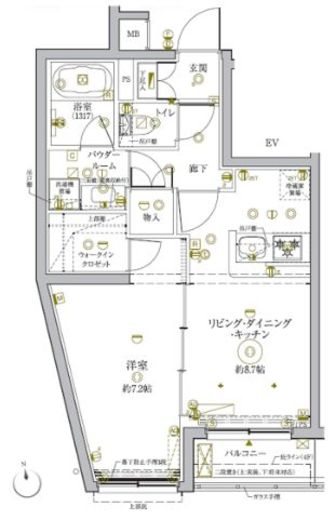 クレイシアIDZ新宿落合ディアコート 1階 間取り図