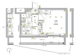 クレイシアIDZ新宿落合ディアコート 2階 間取り図