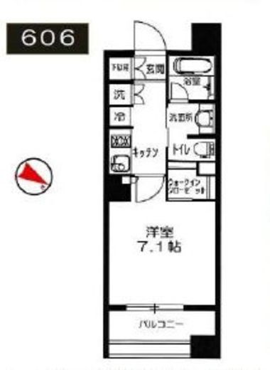 クオリアYZ恵比寿 6階 間取り図