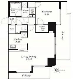 レグノ・グランデ一番町タワー 3階 間取り図