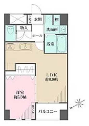 アビオン中野坂上 A321 間取り図
