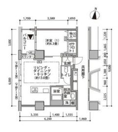 東雲キャナルコートCODAN 19-1302 間取り図