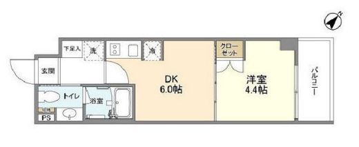 ベルファース代田橋 102 間取り図