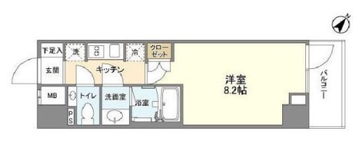 ベルファース代田橋 104 間取り図