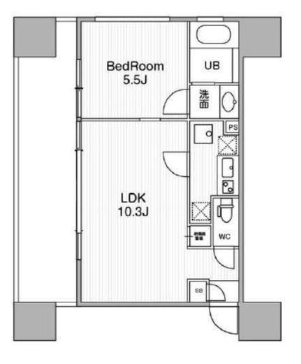 アーバンフラッツ池袋プレミアム 407 間取り図