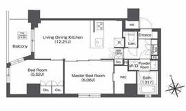 コンフォリア日暮里 508 間取り図