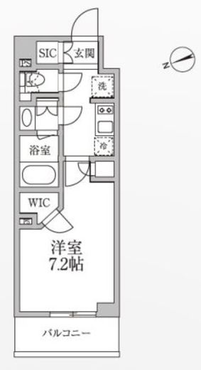 レジディア新御徒町2 712 間取り図