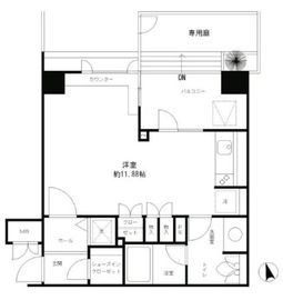 レジディア文京湯島 101 間取り図