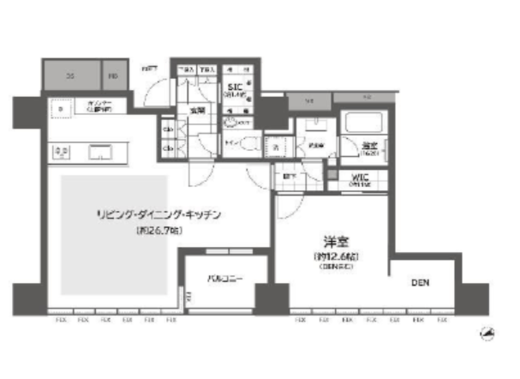 ローレルタワールネ浜松町 23階 間取り図