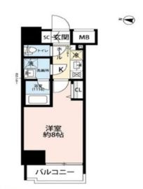 プレール・ドゥーク東雲3 9階 間取り図