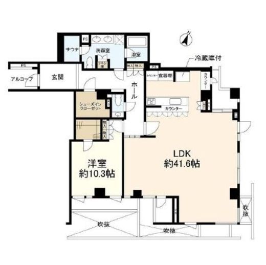 プラウド神山町 2階 間取り図