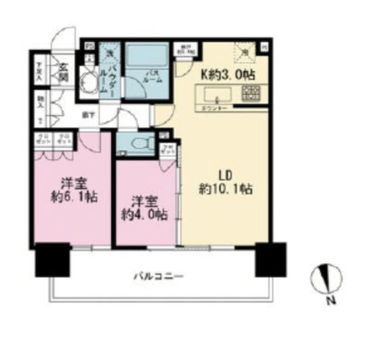 シティタワーズ東京ベイ 6階 間取り図