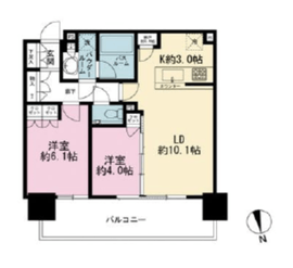 シティタワーズ東京ベイ 6階 間取り図