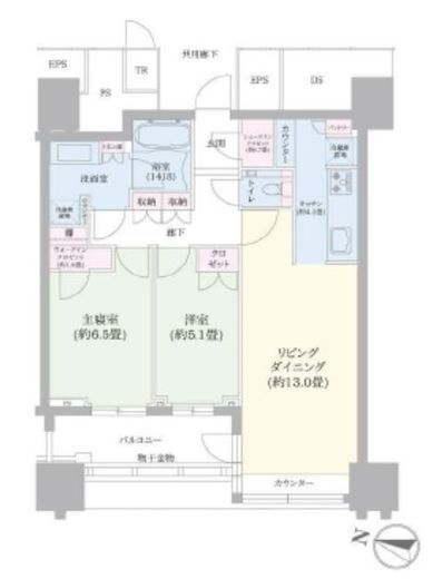 パークコート文京小石川ザ・タワー 38階 間取り図