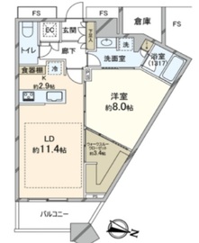 勝どきザ・タワー 30階 間取り図