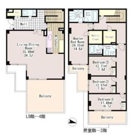 パインヒルズセタ 402 間取り図