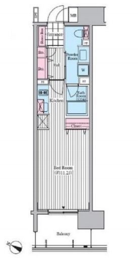 クロスレジデンス東十条 1007 間取り図