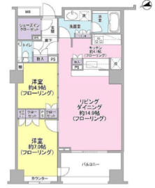 グランスイート明石町 3階 間取り図