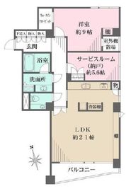 パークプレシオ等々力 5階 間取り図