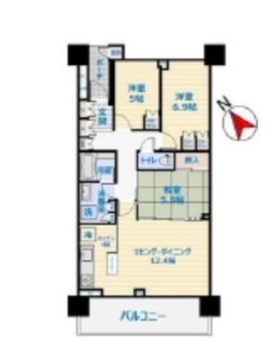 二子玉川ライズレジデンス 4階 間取り図