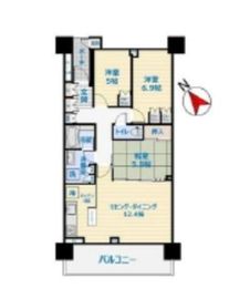 二子玉川ライズレジデンス 4階 間取り図