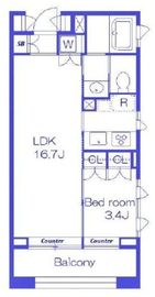 住吉コートクEAST 703 間取り図