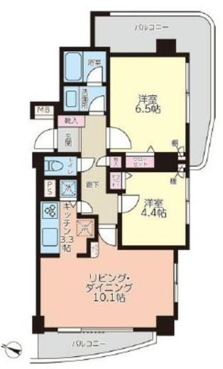 朝日サテライト目黒台 8階 間取り図