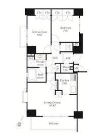 アーバンパレス高輪台 5階 間取り図