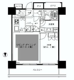 ライオンズ四谷タワーゲート 22階 間取り図