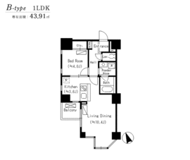 宮庭 東新宿ビル 1002 間取り図