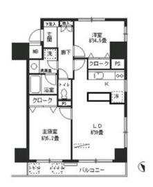 エステージ築地 704 間取り図