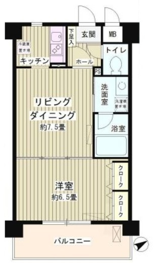 ルミエール祐天寺 105 間取り図