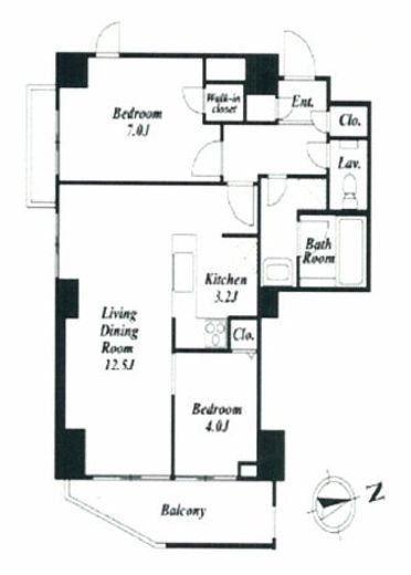 ダイアパレス蔵前 2階 間取り図
