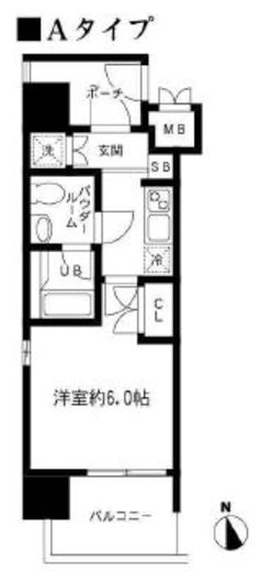 レジディア新宿御苑 603 間取り図