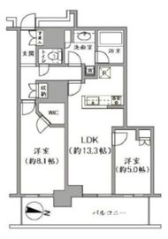 リエトコート武蔵小杉イーストタワー 27階 間取り図