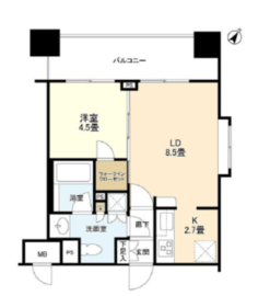 グラーサ白金高輪 2階 間取り図