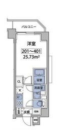 ルネサンスコート巣鴨 201 間取り図