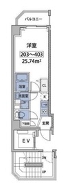 ルネサンスコート巣鴨 303 間取り図