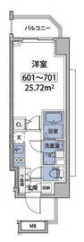 ルネサンスコート巣鴨 601 間取り図