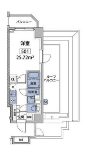 ルネサンスコート巣鴨 501 間取り図