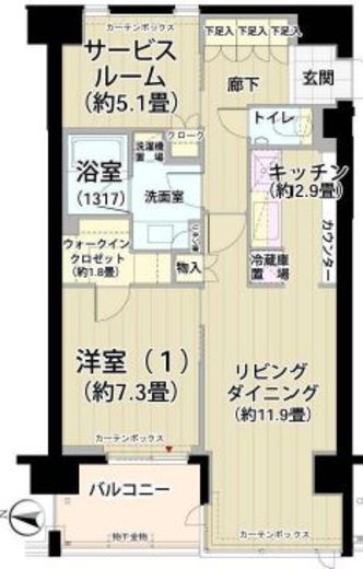 ガーデニエール砧レジデンス 917 間取り図